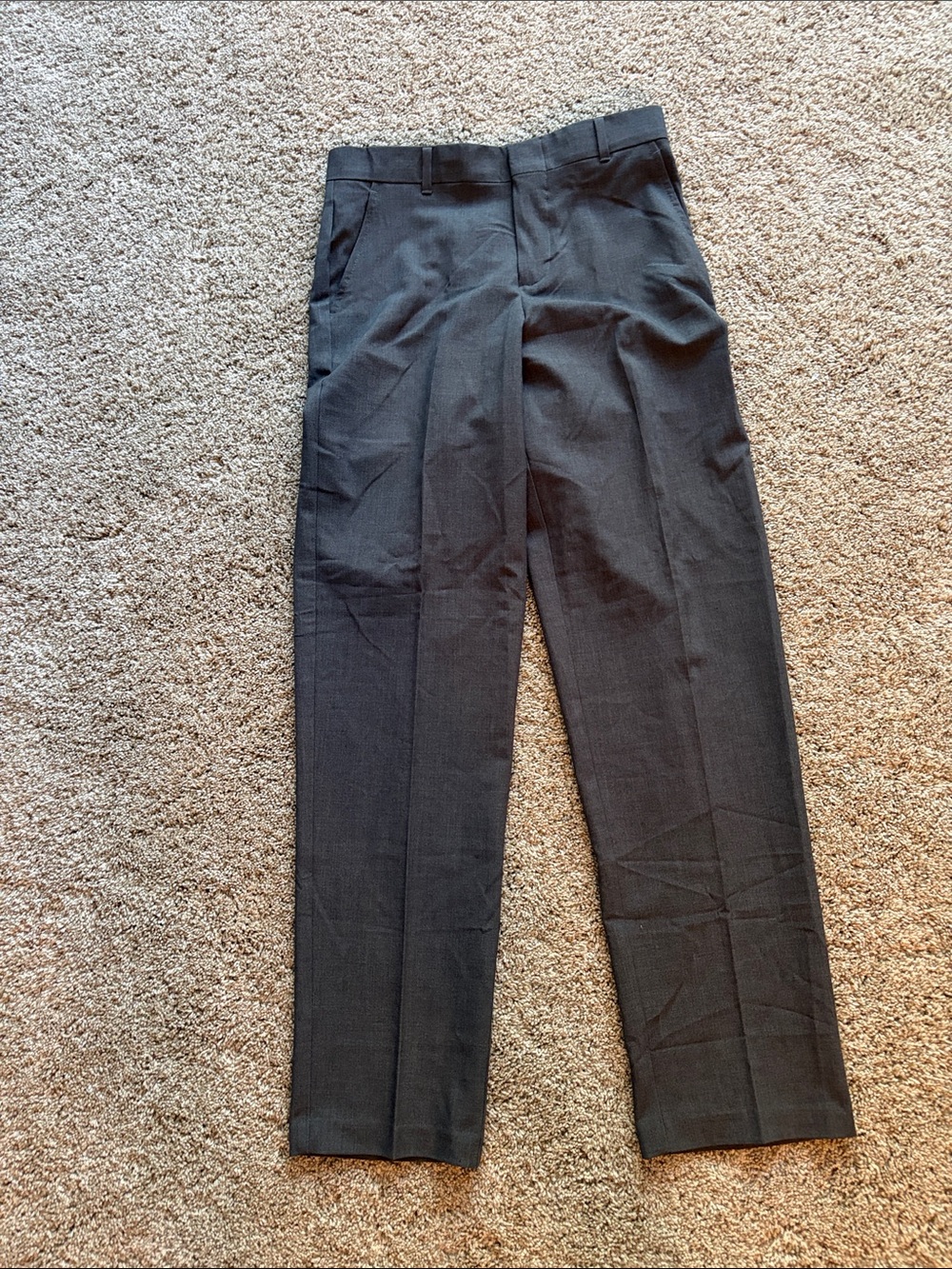 Chaps Boys Dark Grey Formal Dress Straight Leg Pants